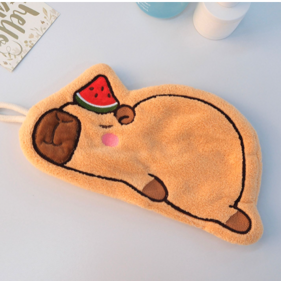 清枝品牌卡皮巴拉擦手巾超可爱柔软家用擦手珊瑚绒