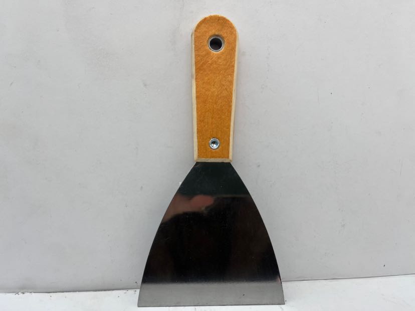 4寸木柄油灰刀 木柄铲刀 建筑手持五金工具 厨具铲刀 清洁工具详情5