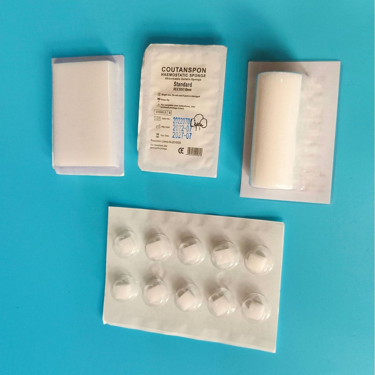 【 Kanyue 】 Hemostatic sponge (70x50x10mm) can be molded, sampled, portable and of high quality for medical use