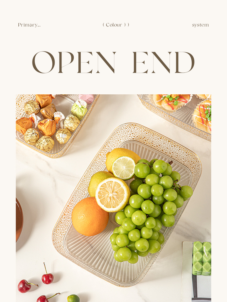 水果盘客厅家用茶几零食摆放盘2025新款果盆轻奢高级水果盘水果篮详情4