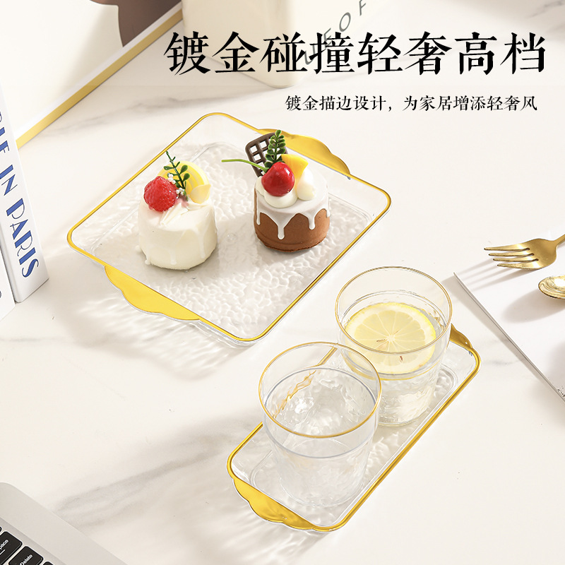 加厚pet冷水壶杯家用商务大容量托盘套装水杯透明果汁杯