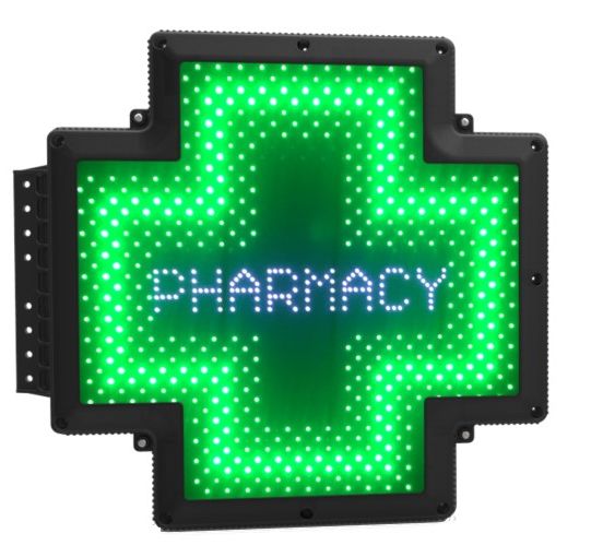 LED双面防水十字架 药店招牌 遥控  户外广告牌