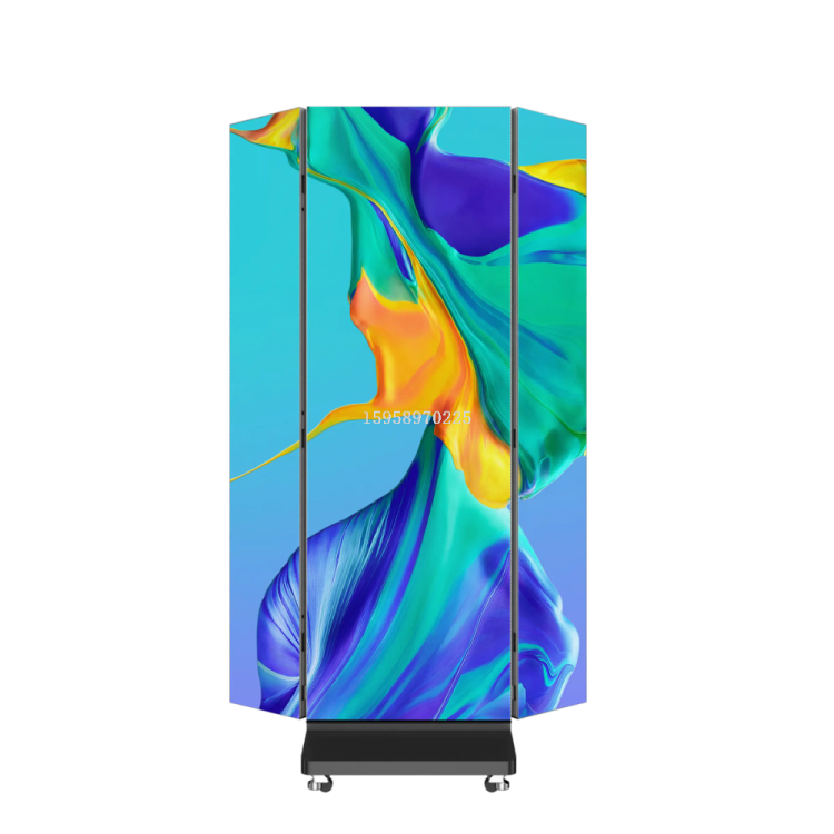 LED广告机 三折叠广告屏 LED显示屏 广告牌 液晶屏 WiFi支持分屏