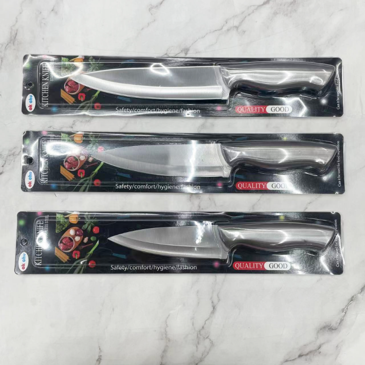 厂家批发不锈钢钢柄水果刀厨师刀切肉刀厨房菜刀水果刀6-8 新款厨房多功能刀具