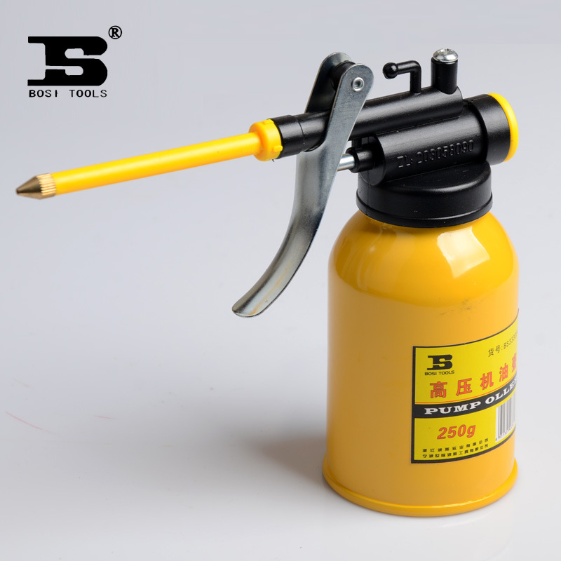 波斯工具透明机油壶高压油壶机油枪润滑油注长嘴油壶机油枪大容量