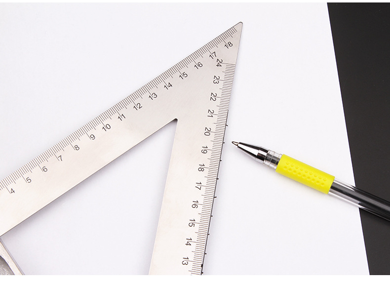 Persian set square, stainless steel thickened large aluminum alloy measuring set plate, high-precision 45-degree woodworking right Angle square pic 2