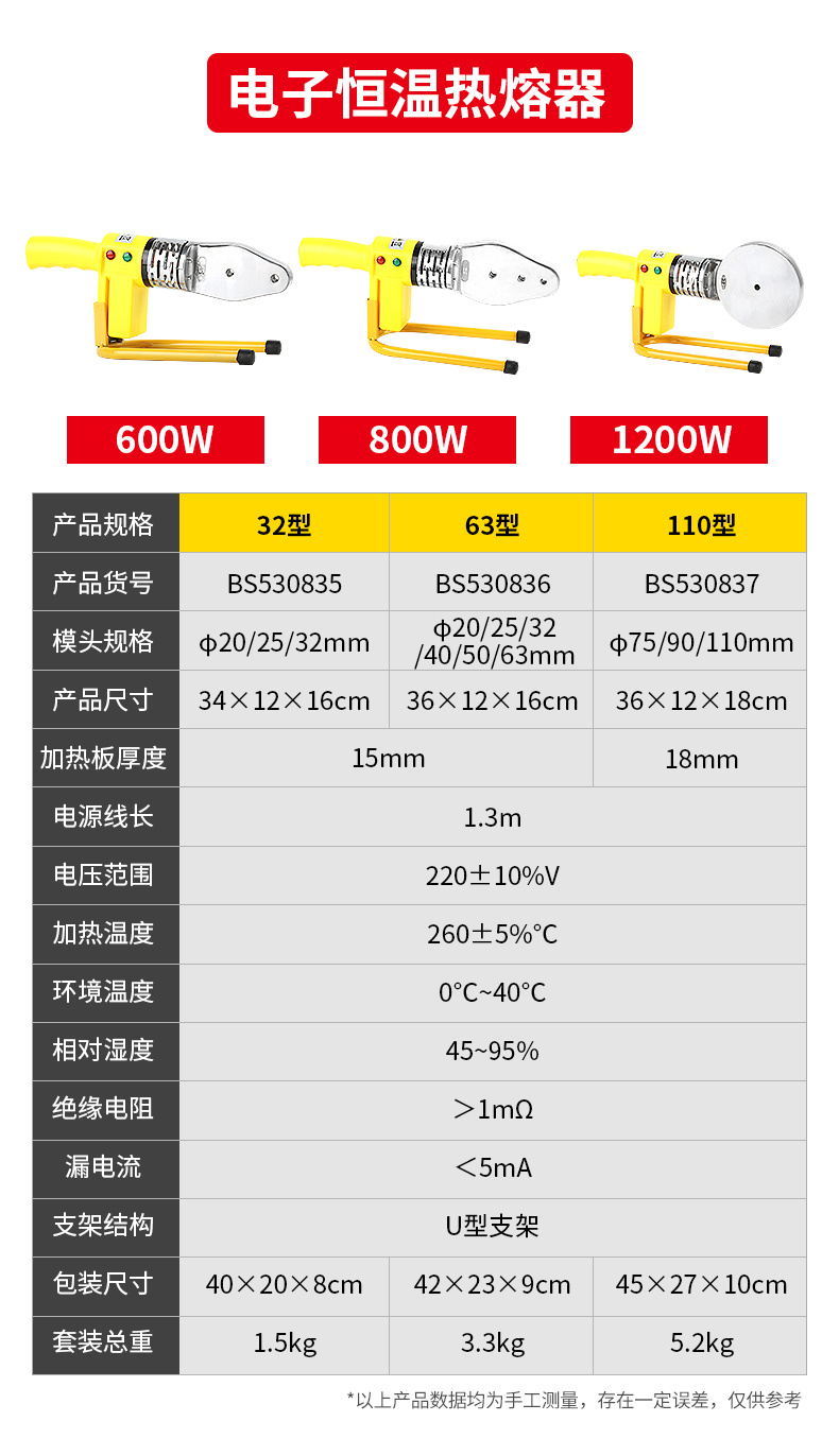 Persian dual-temperature adjustable hot melt machine, ppr hot melt machine, welding machine, 1500Wppr water pipe hot melt machine, genuine product pic 11