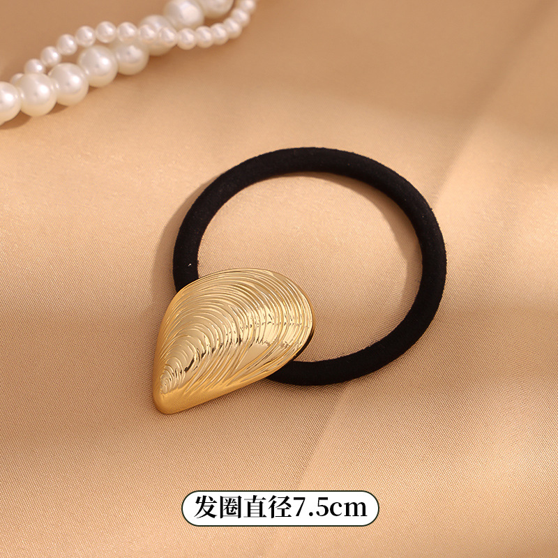 冷淡风合金皮筋女扎头发圈海洋风金属发圈发绳简约头饰发绳详情3