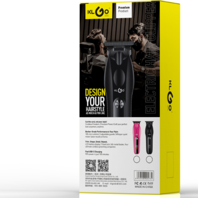 KLGO M4 hair clipper is suitable for both adults and children. It features intelligent adjustment and ultra-quiet design for a more free haircut. It is an electric shaver Specification image