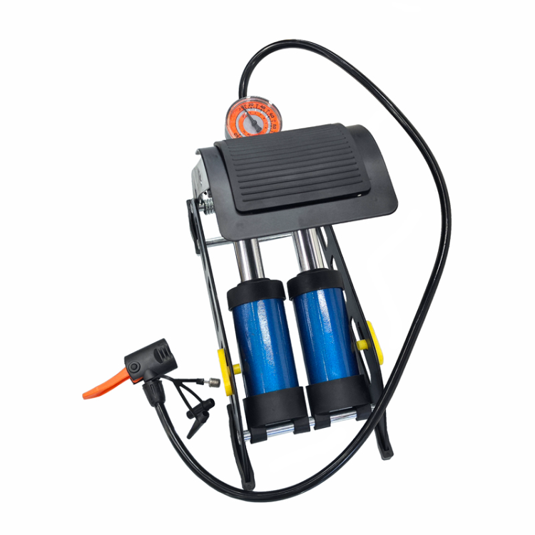 FP445S dual-tube foot-operated air cylinder, foot-operated dual-cylinder air cylinder, foot-operated air cylinder and air pump for automobiles, motorcycles and bicycles details Picture