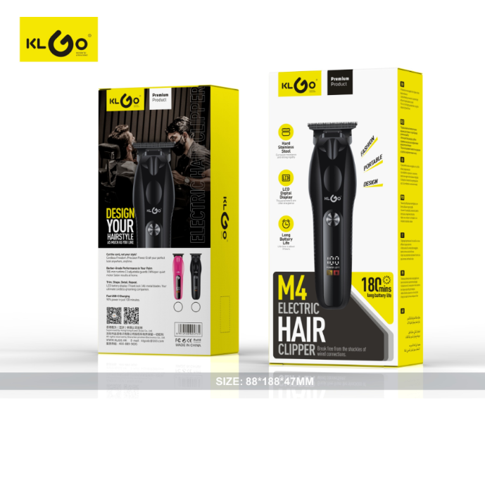 KLGO M4理发器成人儿童通用智能调节超静音设计理发更自由剃须刀电动剃须刀