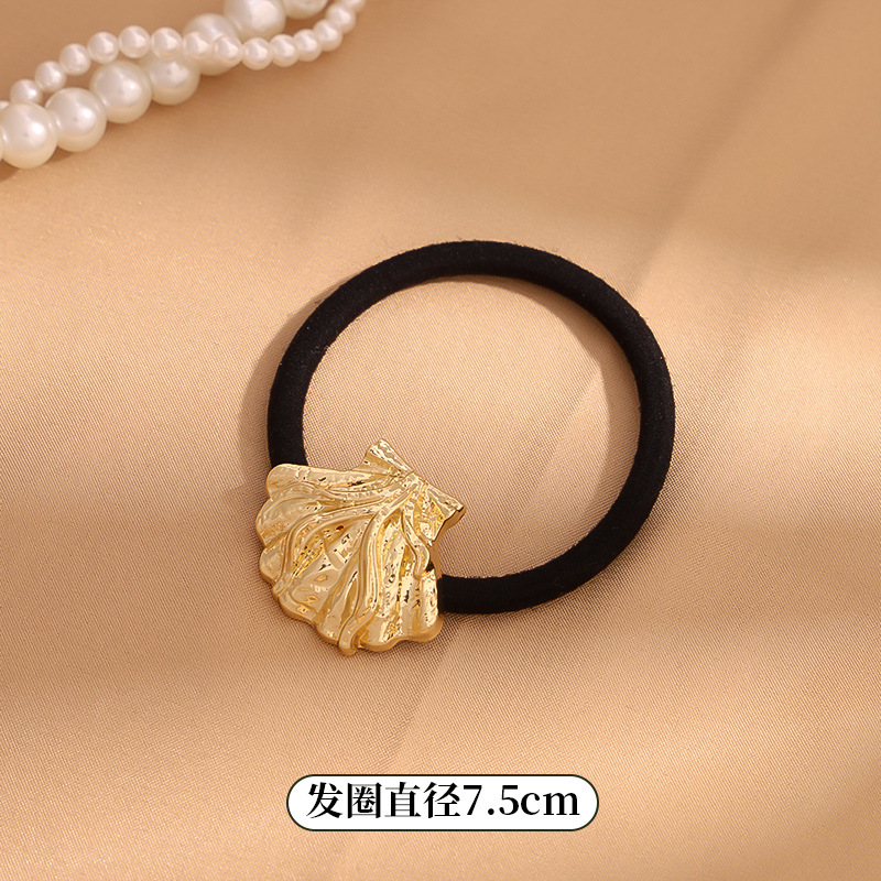 冷淡风合金皮筋女扎头发圈海洋风金属发圈发绳简约头饰发绳