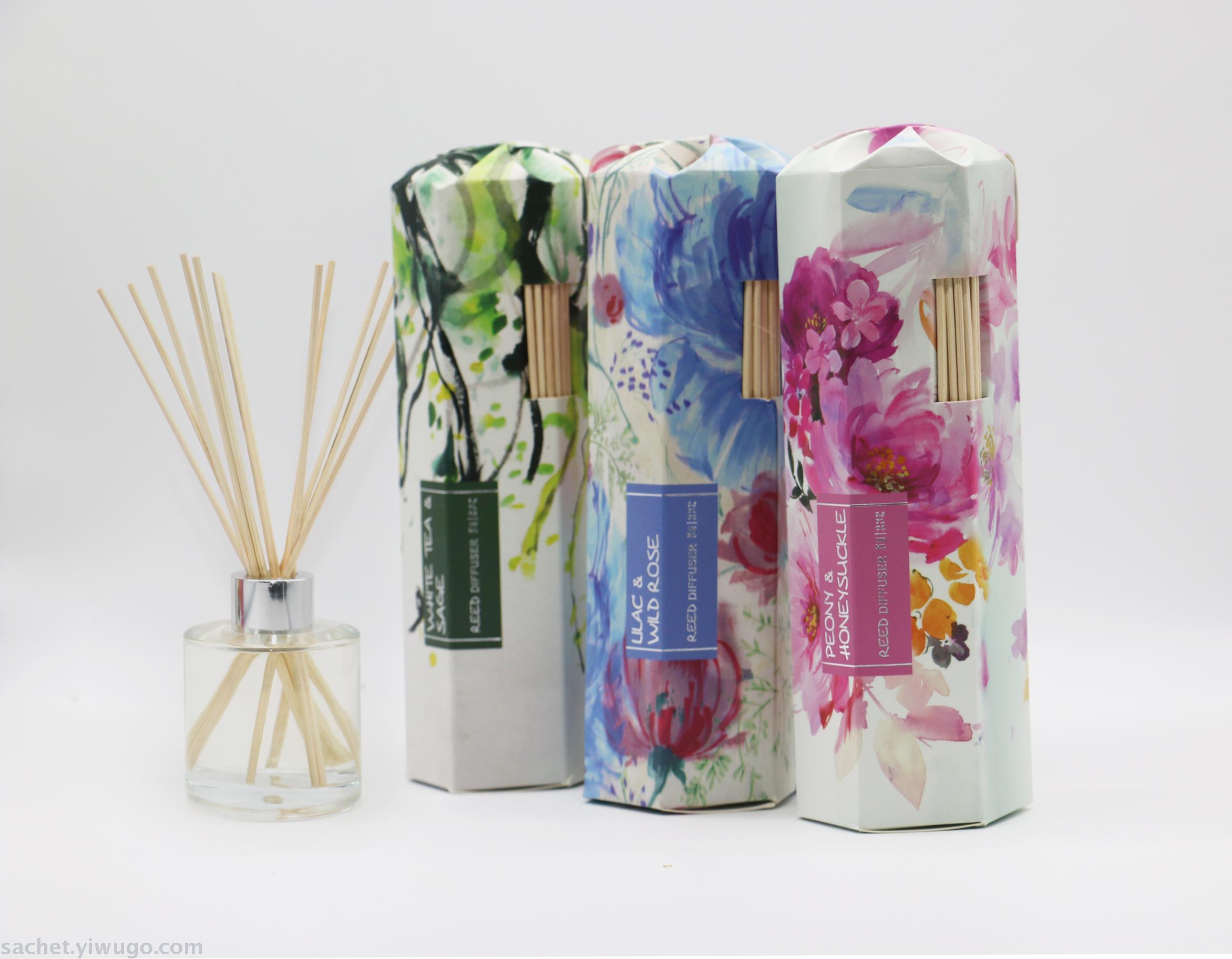 Flameless aromatherapy essential oil set, rattan aromatherapy for indoor, room and bedroom perfumes to remove odors and smells details Picture