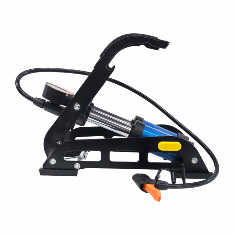 FP445S汽车摩托车自行车双管脚踩气筒脚踩双缸气筒脚踏气筒充气泵