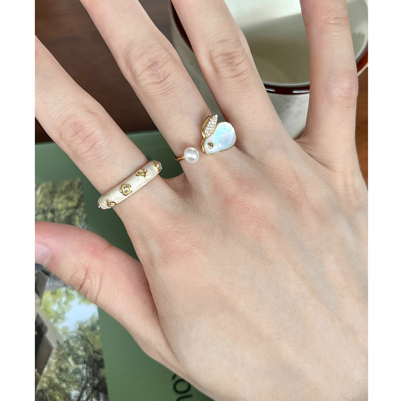 New Chinese-style rabbit oil-dripping open ring, niche and unique index finger ring, fashionable and versatile, high-end ring wholesale for women pic 15