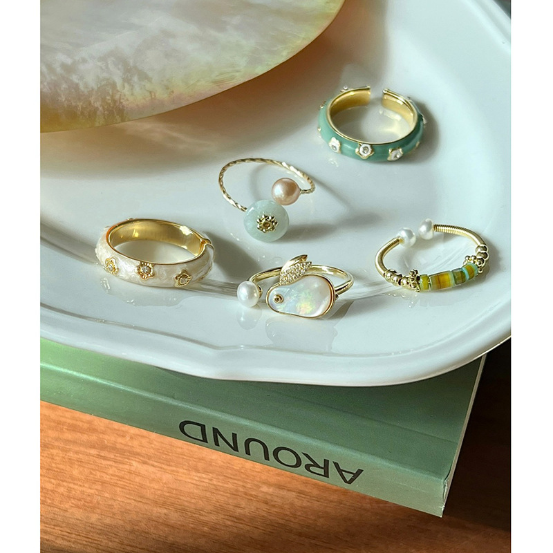 New Chinese-style rabbit oil-dripping open ring, niche and unique index finger ring, fashionable and versatile, high-end ring wholesale for women pic 1