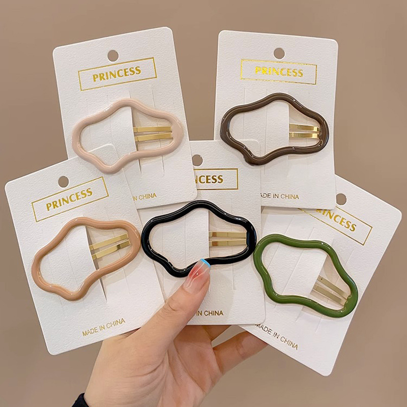 新款云朵发夹镂空发饰简约发卡滴油BB夹头饰卡子少女碎发刘海夹