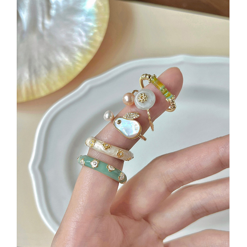 New Chinese-style rabbit oil-dripping open ring, niche and unique index finger ring, fashionable and versatile, high-end ring wholesale for women pic 4