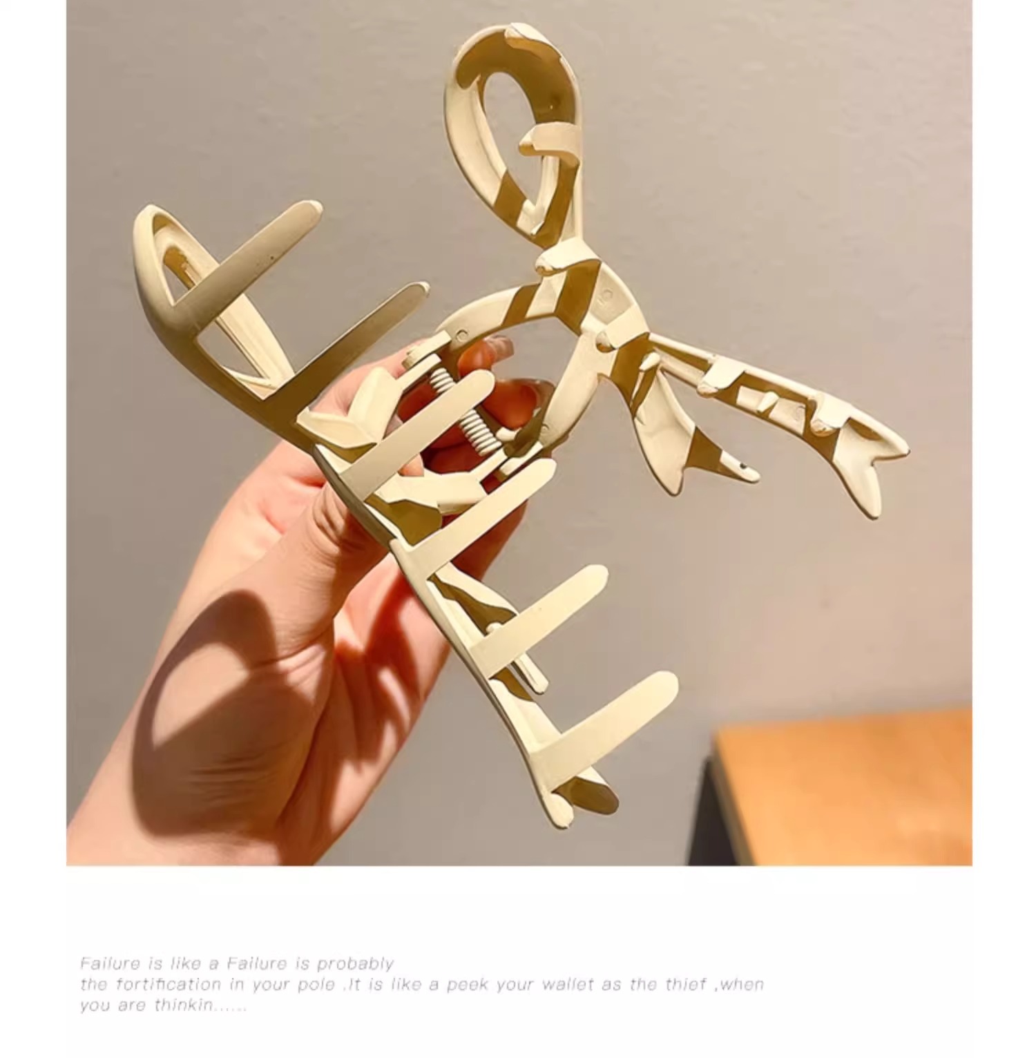 蝴蝶结简约发夹大号盘发抓夹女后脑勺头发夹子气质鲨鱼夹发抓韩式详情16