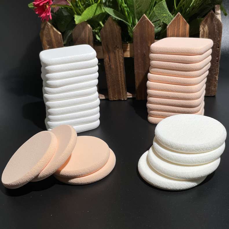 Edge grinding latex powder puff, skin tone BB cream foundation, cushion powder puff, sponge, dry and wet dual-purpose square face puff pic 1