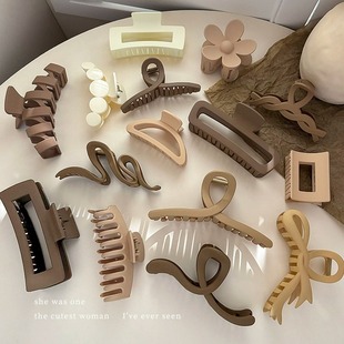 蝴蝶结简约发夹大号盘发抓夹女后脑勺头发夹子气质鲨鱼夹发抓韩式详情2