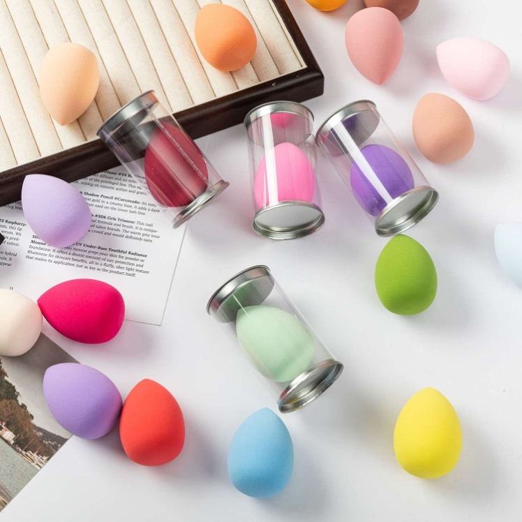 Tinplate box beauty egg sponge powder puff, makeup special makeup foundation, BB cream, dry and wet dual-purpose makeup egg