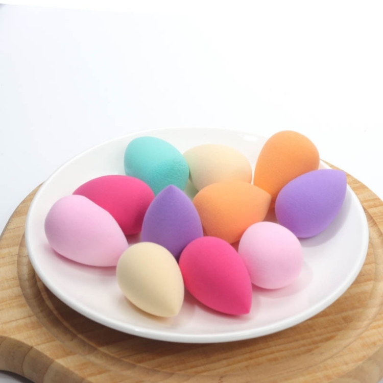 Wholesale mini beauty egg drop-shaped convenient makeup auxiliary tool, dry and wet dual-purpose sponge powder puff Specification image