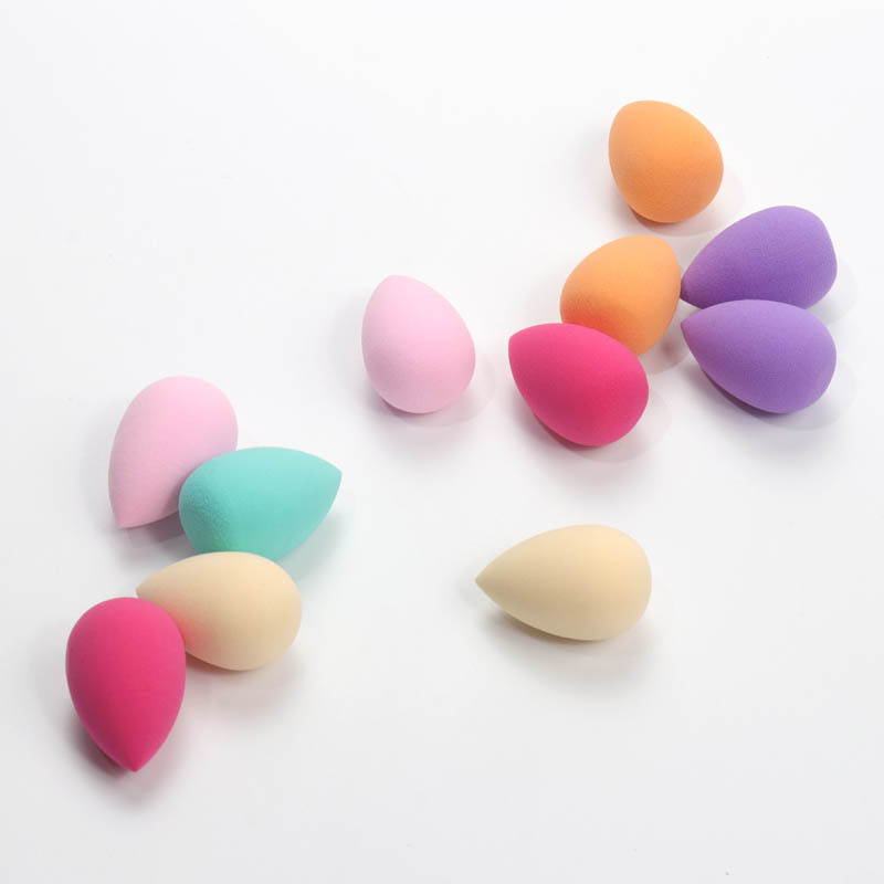 Wholesale mini beauty egg drop-shaped convenient makeup auxiliary tool, dry and wet dual-purpose sponge powder puff pic 3
