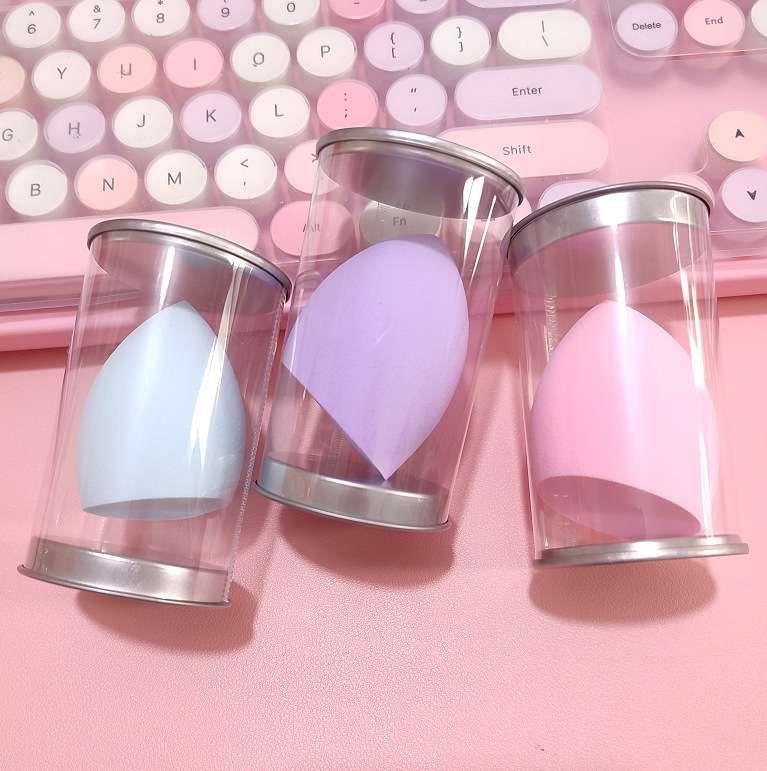Tinplate box beauty egg sponge powder puff, makeup special makeup foundation, BB cream, dry and wet dual-purpose makeup egg pic 3