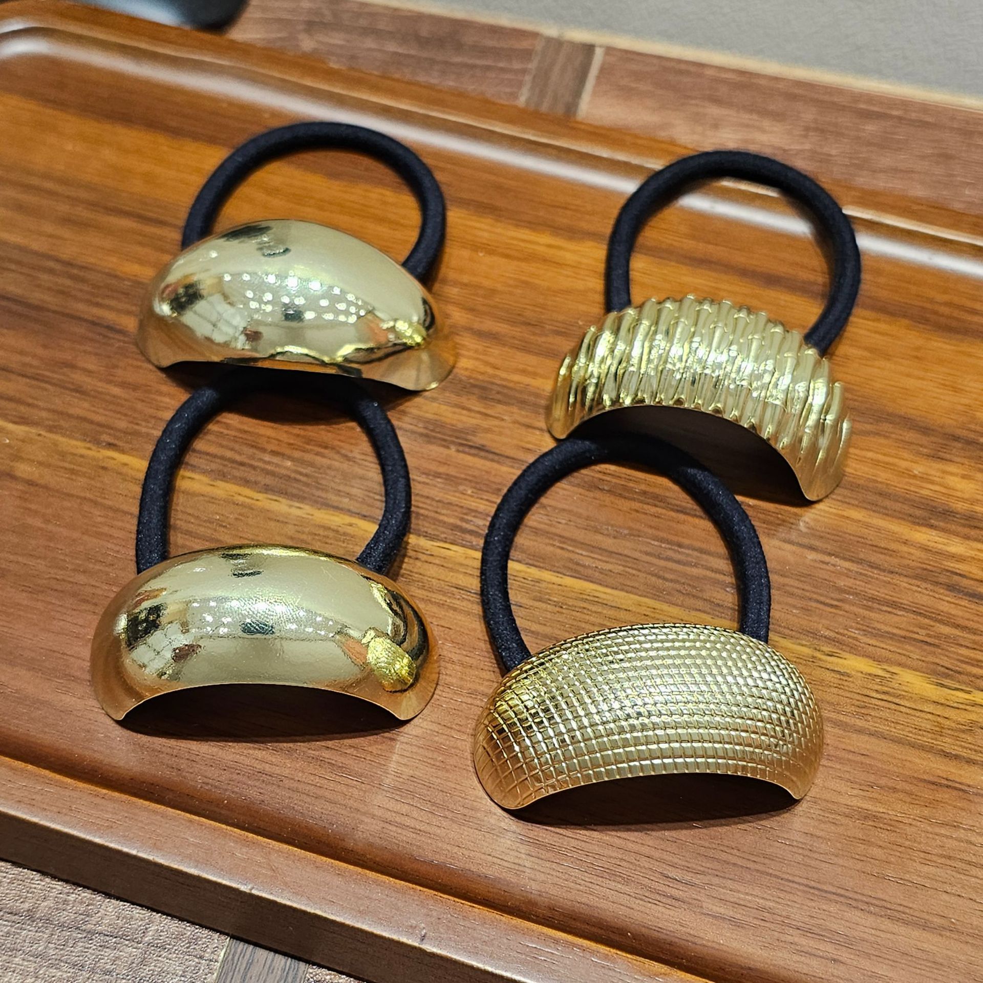 跨境金属弹力发圈发绳复古头绳头饰alloy hairband详情1