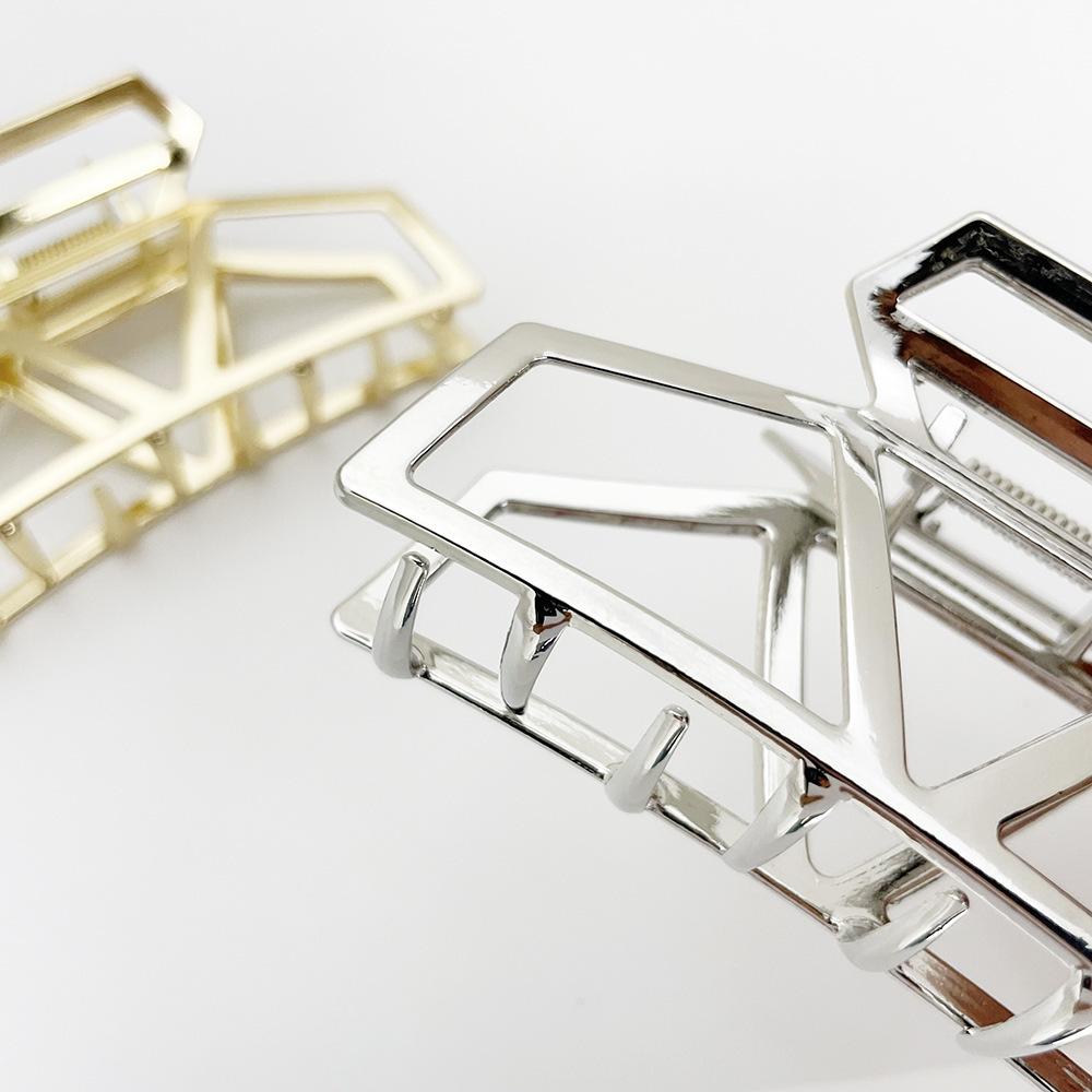 欧美风几何型抓夹冷淡风方形大号发夹盘发鲨鱼夹