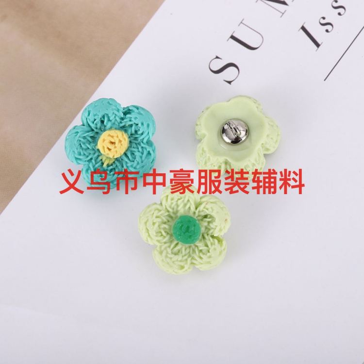 Wholesale of diy children's cartoon color buttons, cute color fruits, mini flowers, children's buttons and accessories Specification image