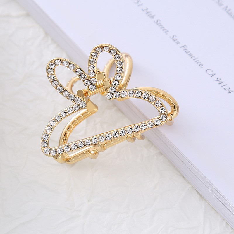 韩国ins风爱心兔耳朵小号珍珠镶钻高马尾抓夹鲨鱼夹详情9