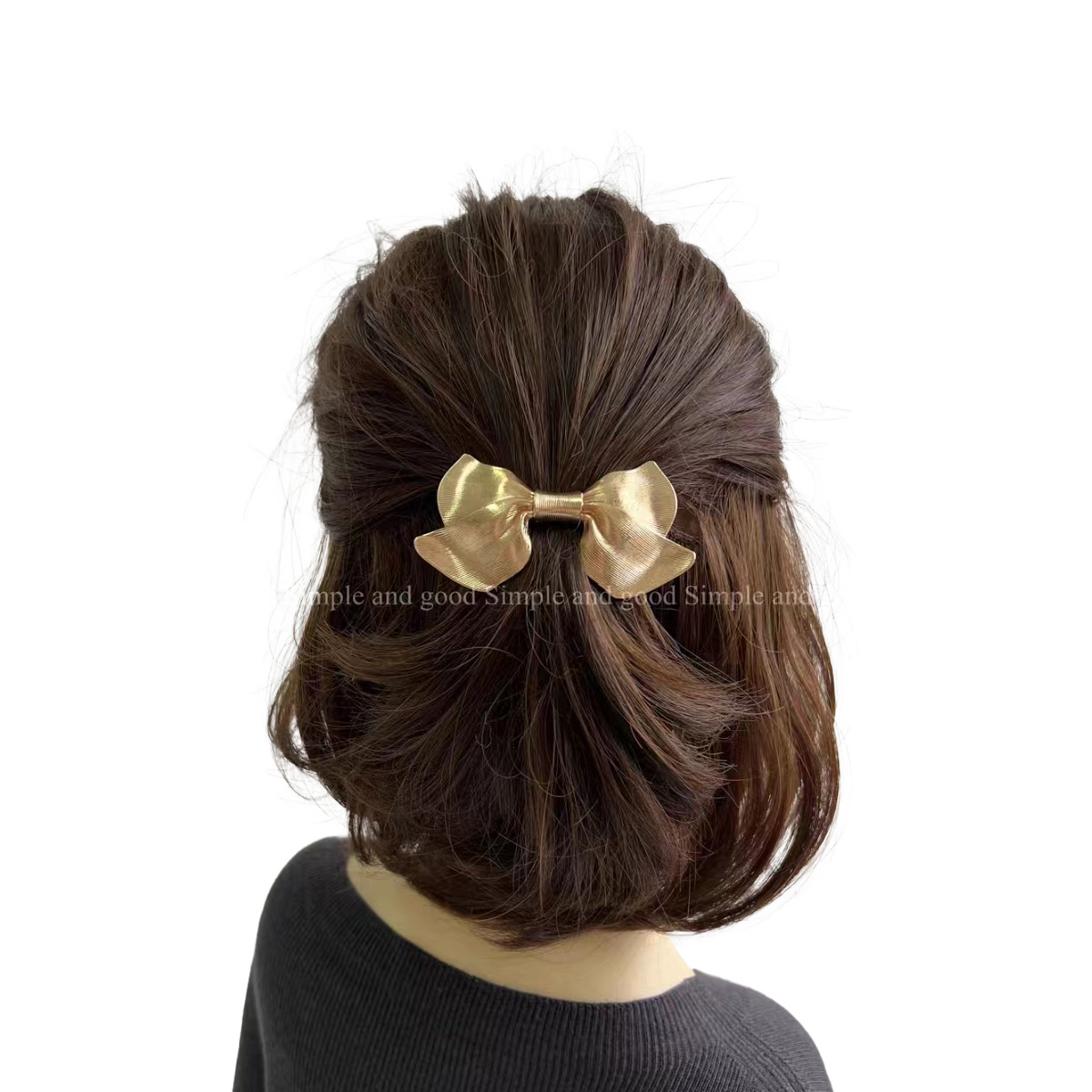 新款蝴蝶结发夹合金弹簧夹马尾夹hairclip跨境头饰发饰详情5
