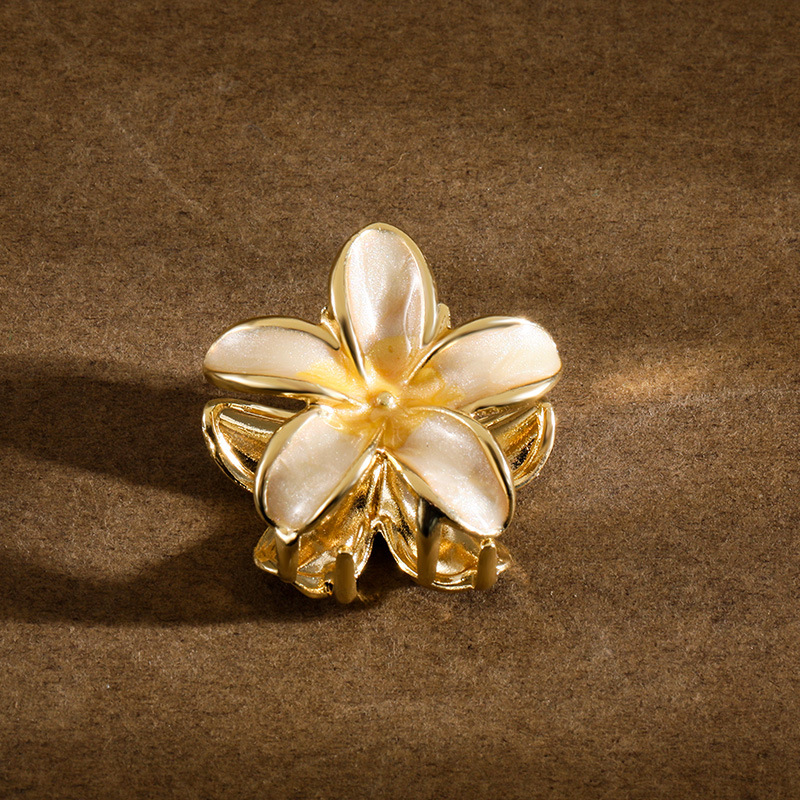 明星同款渐变色emijay鸡蛋花小清新花朵女抓夹发夹大号鲨鱼夹发饰详情8