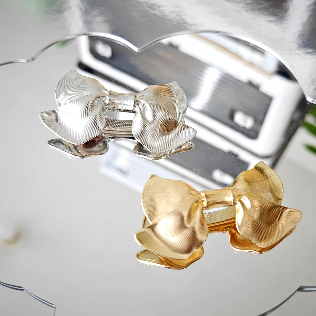 新款蝴蝶结发夹合金弹簧夹马尾夹hairclip跨境头饰发饰详情2