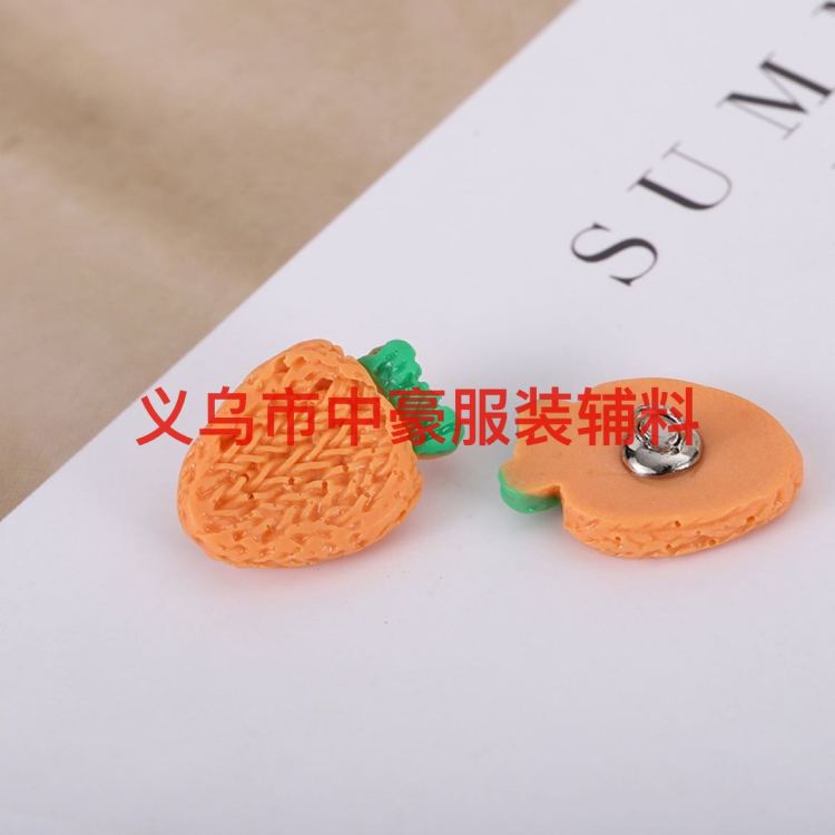 Wholesale of diy children's cartoon color buttons, cute color fruits, mini flowers, children's buttons and accessories details Picture