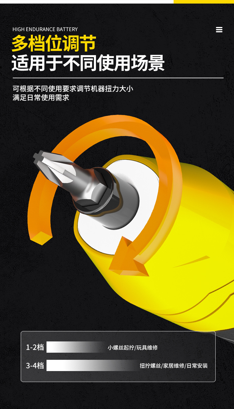 Persian electric screwdriver rechargeable small household lithium battery screwdriver multi-functional set electric screwdriver pic 7