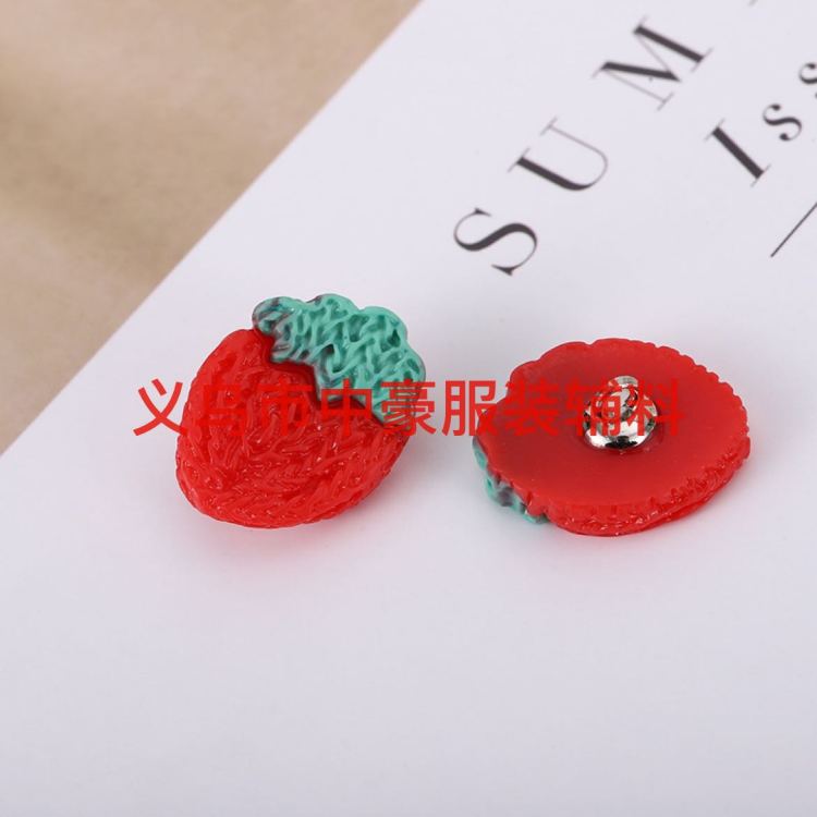 儿童卡通彩色纽扣可爱彩色水果 迷你小花儿童纽扣diy饰品配件批发