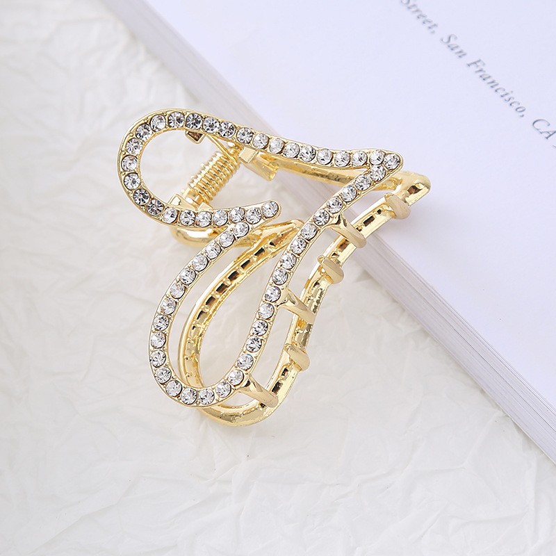 韩国ins风爱心兔耳朵小号珍珠镶钻高马尾抓夹鲨鱼夹详情7