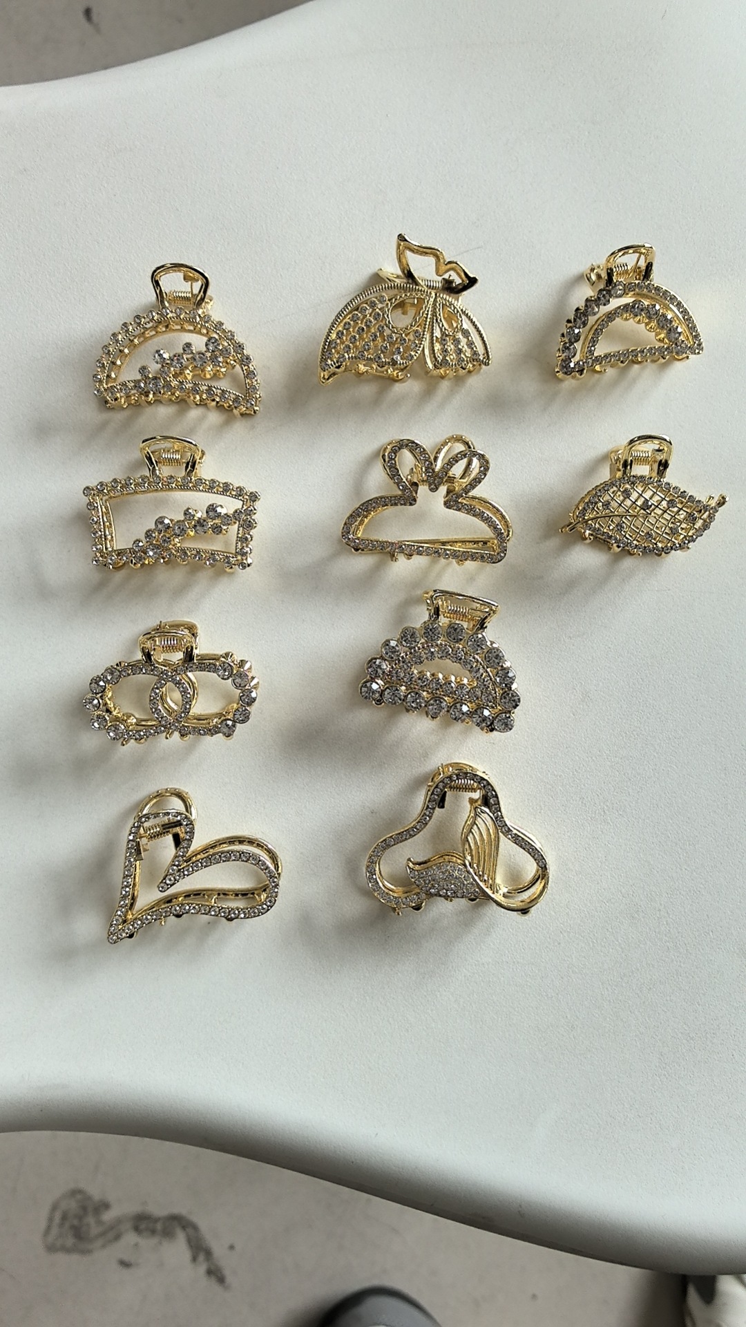 韩国ins风爱心兔耳朵小号珍珠镶钻高马尾抓夹鲨鱼夹详情4