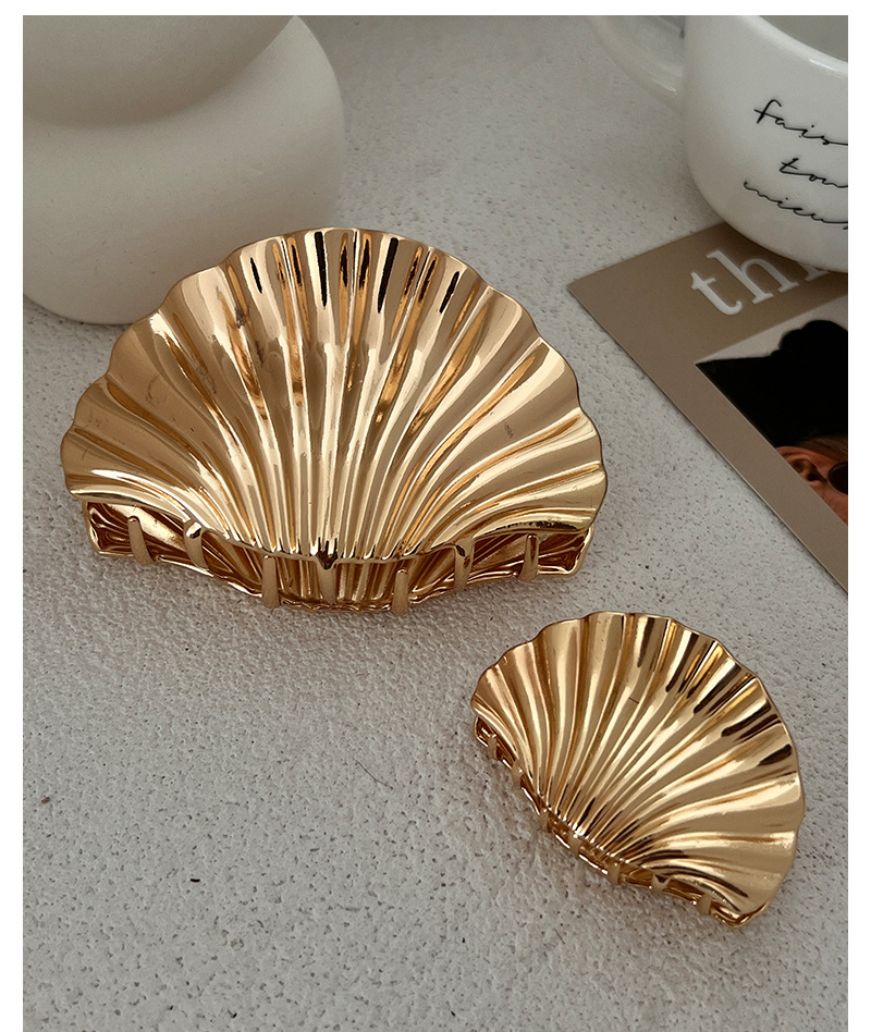 欧美跨境头饰批发大号贝壳发夹合金抓夹ins发抓详情5