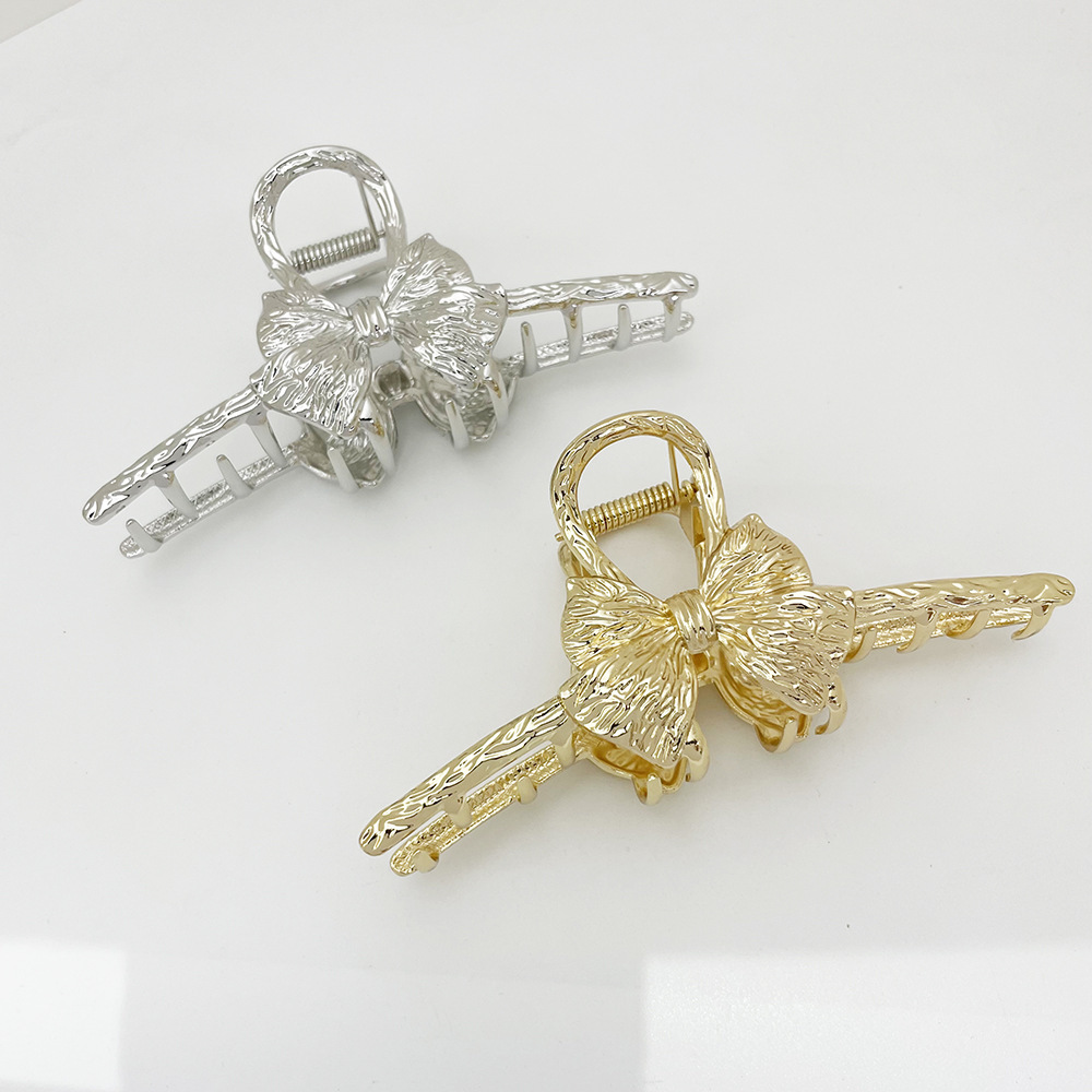 欧美风大号抓夹盘发合金鲨鱼夹女蝴蝶结发夹义乌工厂详情4