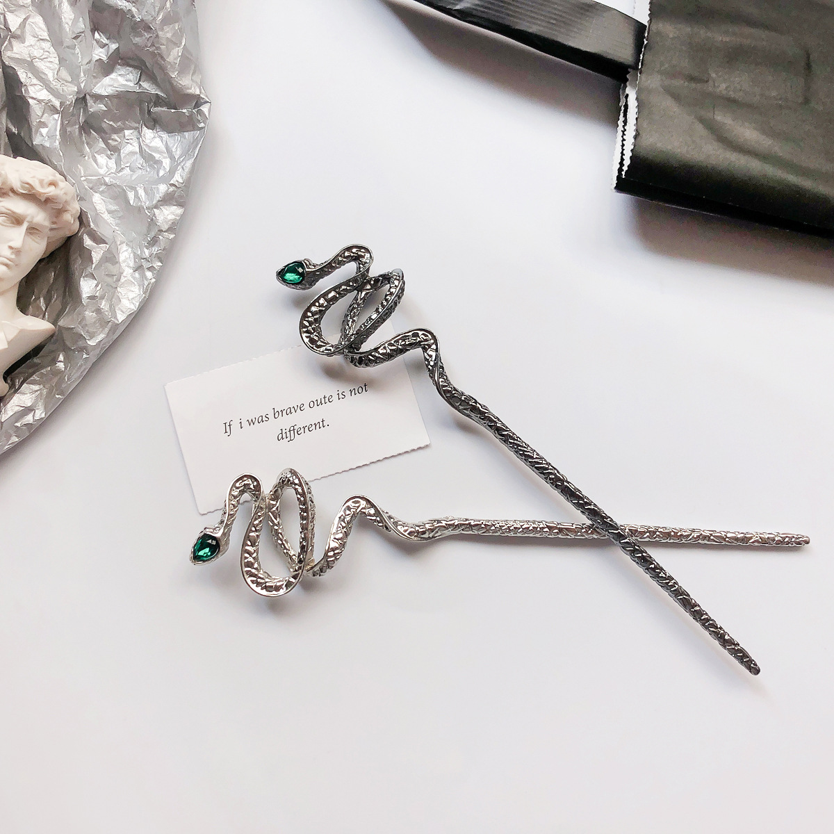 金属蛇发簪发钗簪子发插盘发发饰盘发头饰