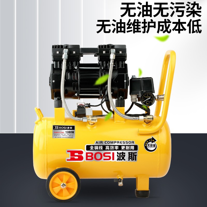 Persian small high-pressure air compressor, woodworking spray painting 220V dental air pump, noise reduction air pump, air compressor details Picture
