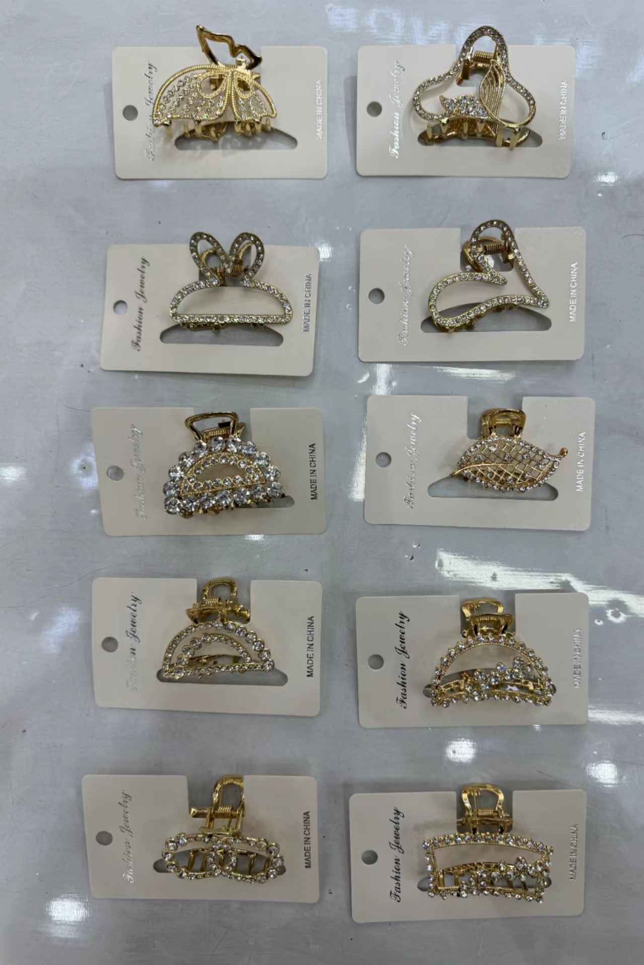 韩国ins风爱心兔耳朵小号珍珠镶钻高马尾抓夹鲨鱼夹详情2