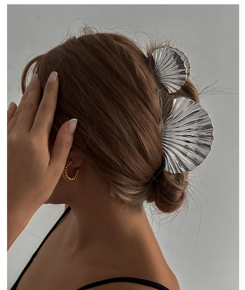 欧美跨境头饰批发大号贝壳发夹合金抓夹ins发抓详情2