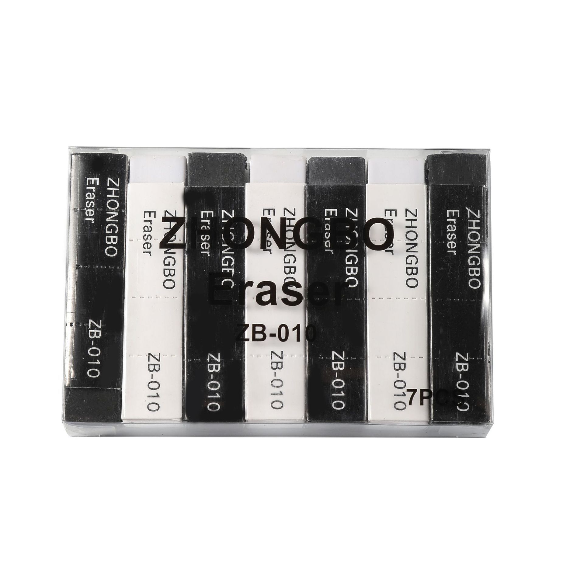 Student long colored erasers for writing, clean erasers for exams, wholesale of student and children's learning supplies, erasers, stationery for primary school students Item Picture