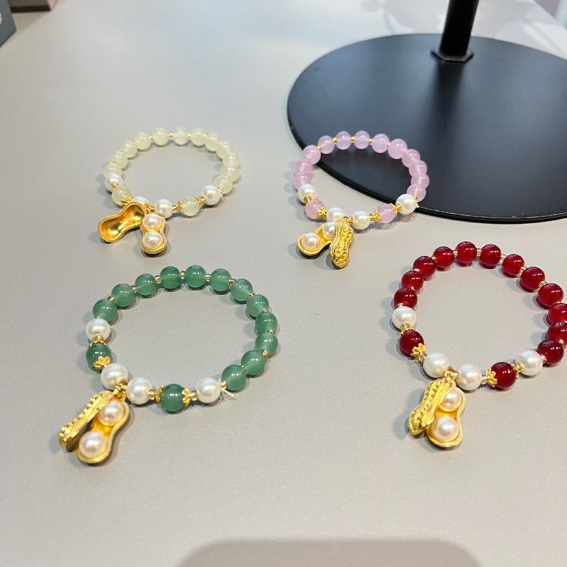 花生吊坠手链女手串时尚气质一路生花小众设计手镯送闺蜜女友首饰详情4