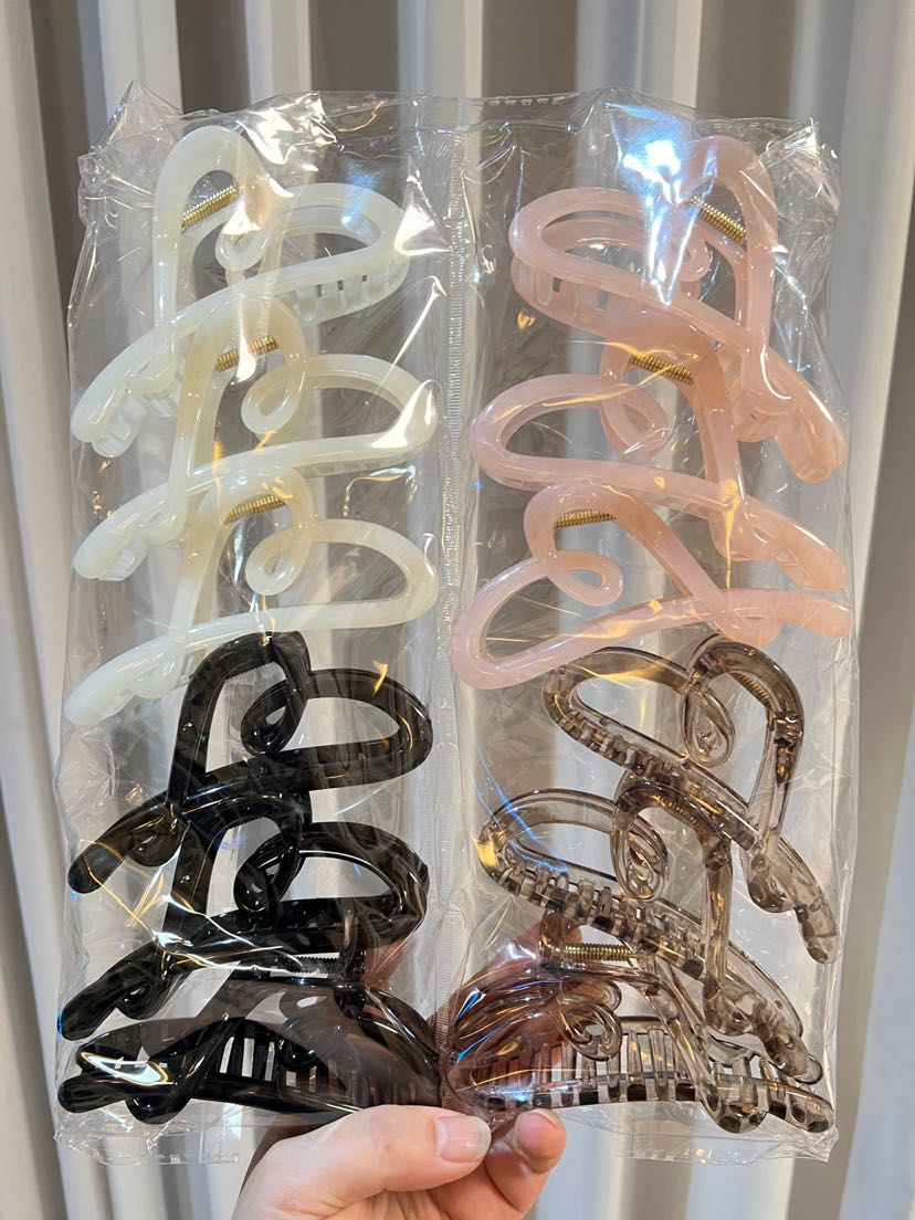 High-end and elegant hairpin at the back of the head, wavy hair clip, a new type of shark clip headwear and hair accessory that is popular among Internet celebrities pic 20